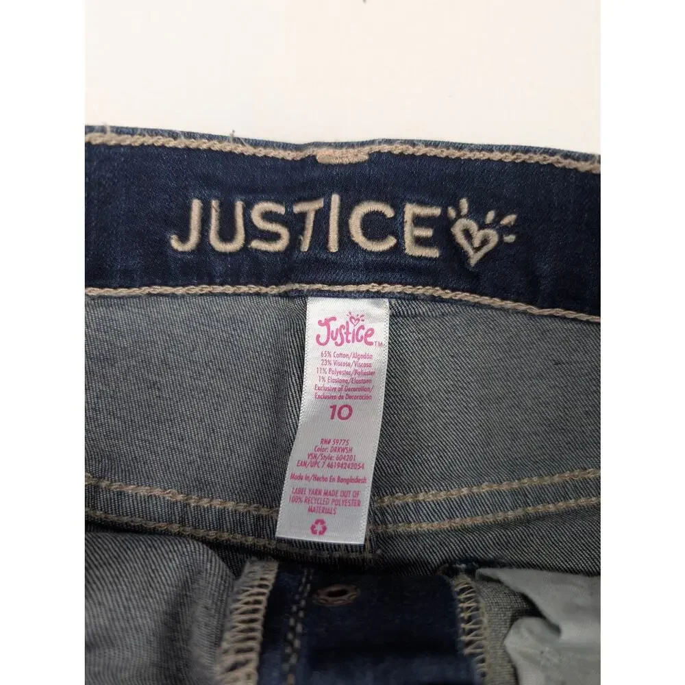 Justice Girls 10 Jean Midi Shorts